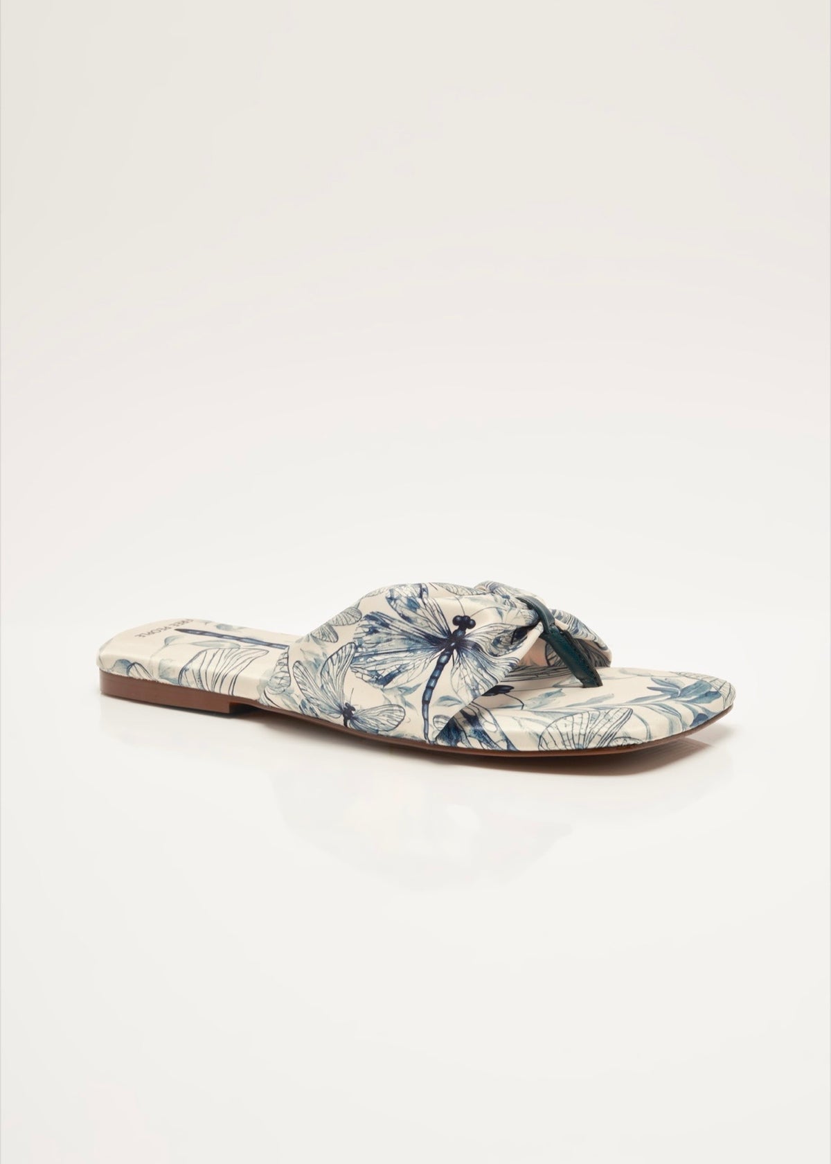 FREE PEOPLE TIA RUCHED PRINTED SANDALS - DRAGONFLY BANDANA