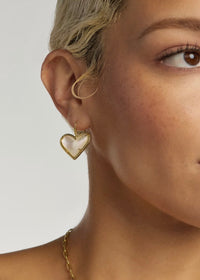 KENDRA SCOTT ARI HEART STATEMENT DROP EARRINGS