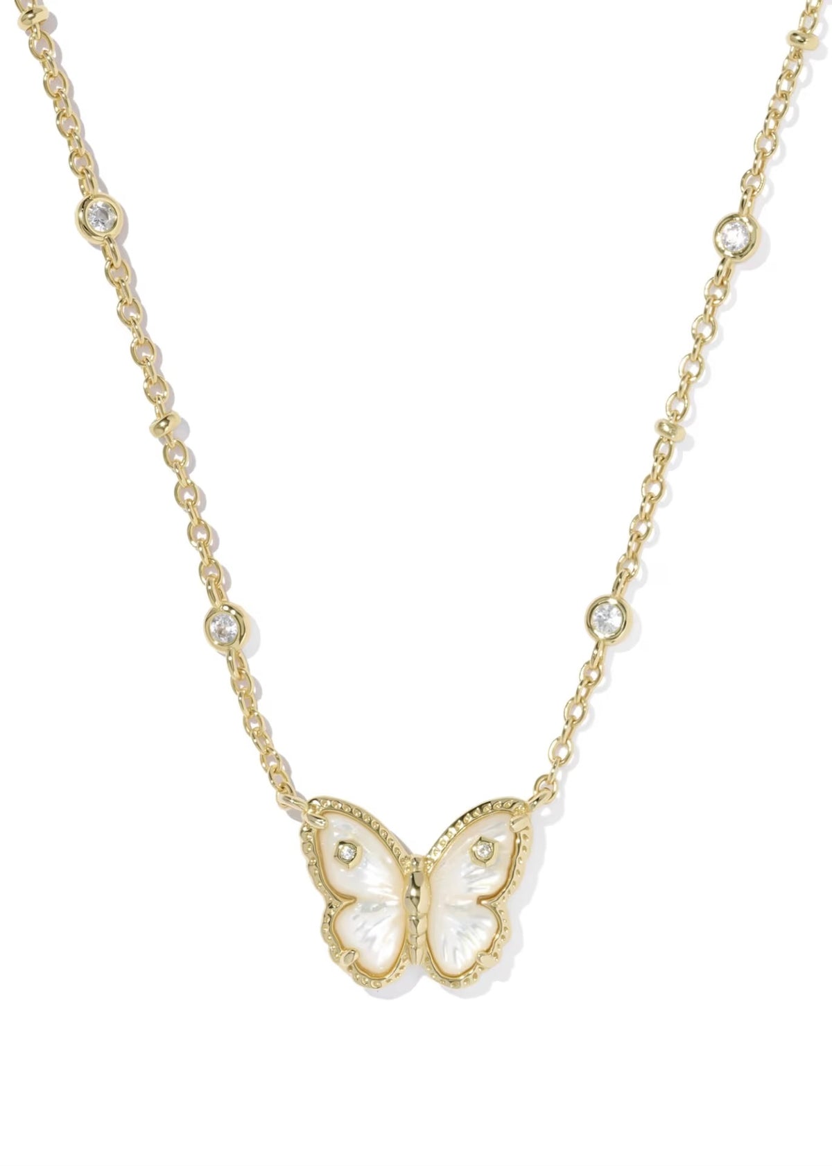 KENDRA SCOTT CAILEY BUTTERFLY SHORT PENDANT NECKLACE