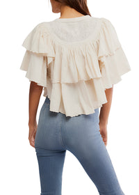 FREE PEOPLE ROSE PARTY TEE - SUGAR SWIZZLE