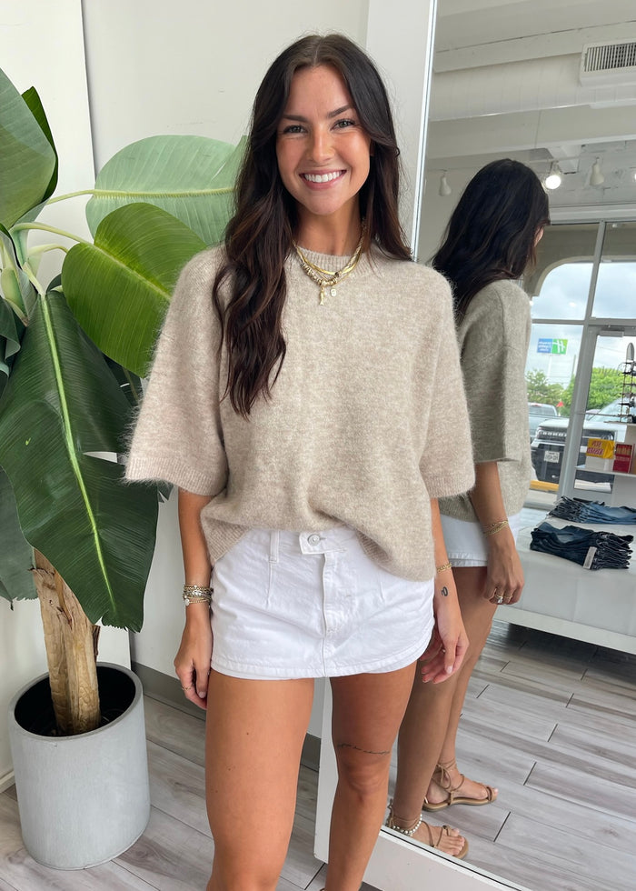 PISTOLA SHILOH CREWNECK SWEATER - OATMEAL