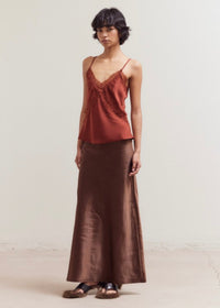 THE CHRISLEY SATIN MAXI SKIRT