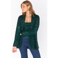 SHOW ME YOUR MUMU DANCE BLAZER - EMERALD SEQUINS