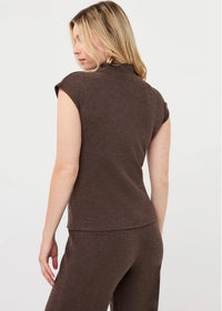 ESQUALO MOCKNECK SWEATER - CACAO