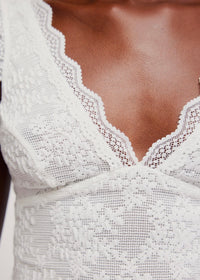 FREE PEOPLE LOVED YOU FIRST LACE CAMI - TEA