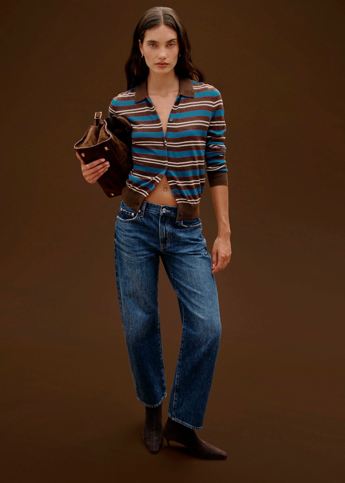 PISTOLA LEXI MID RISE BOWED STRAIGHT JEAN - MOONWAVE