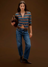 PISTOLA LEXI MID RISE BOWED STRAIGHT JEAN - MOONWAVE