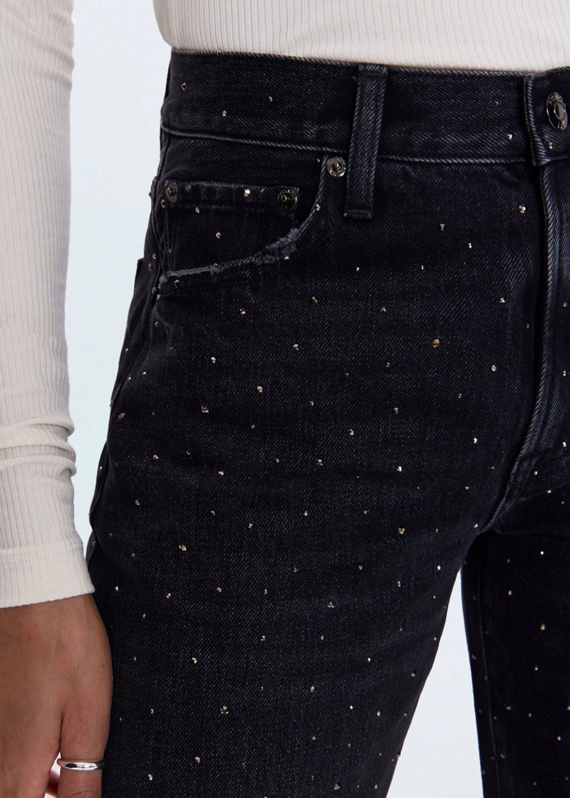 PISTOLA LEXI MID RISE BOWED STRAIGHT JEAN - SILVER SCREEN