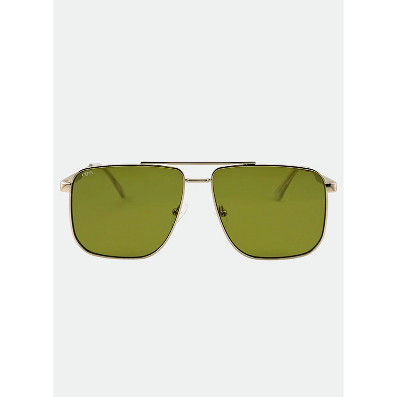 OTRA EYEWEAR SORRENTO SUNGLASSES - GOLD/GREEN