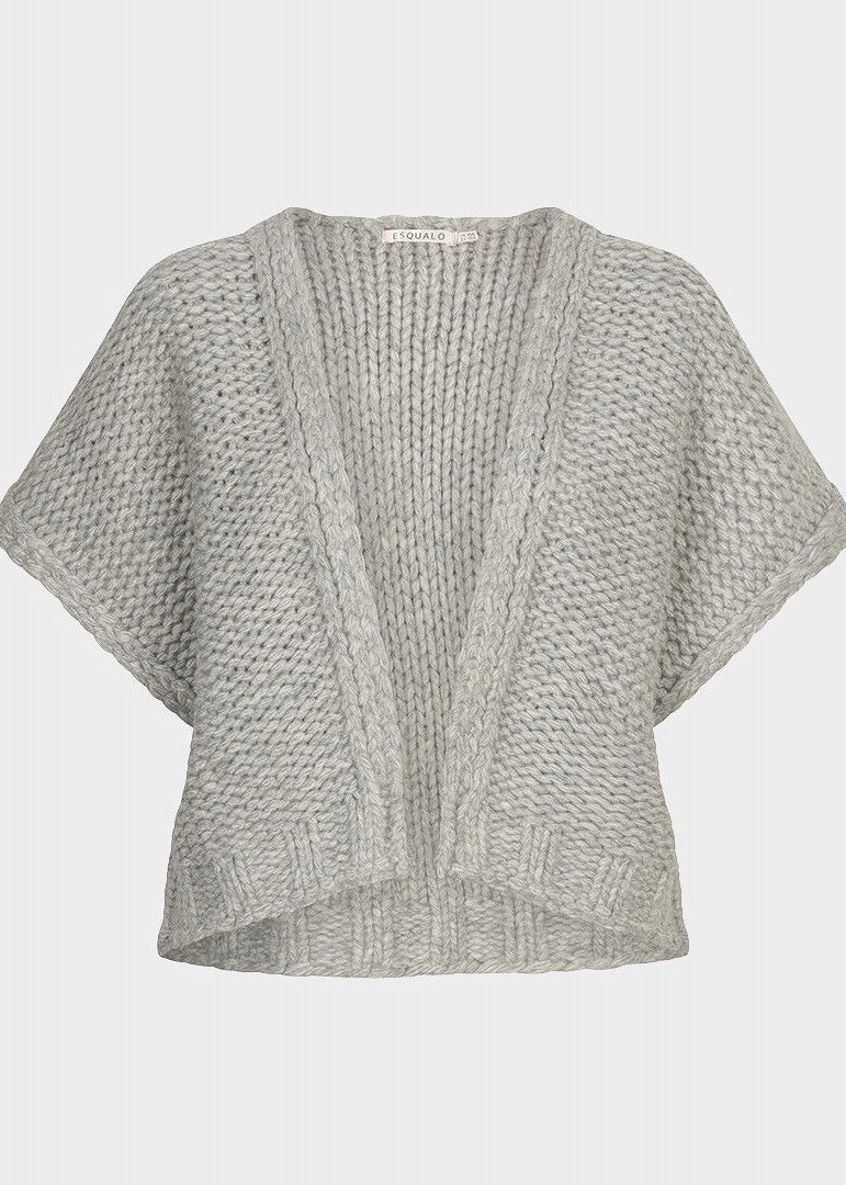 ESQUALO CARDIGAN GILET - LIGHT GREY