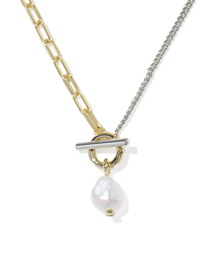 KENDRA SCOTT LEIGHTON PEARL CHAIN NECKLACE