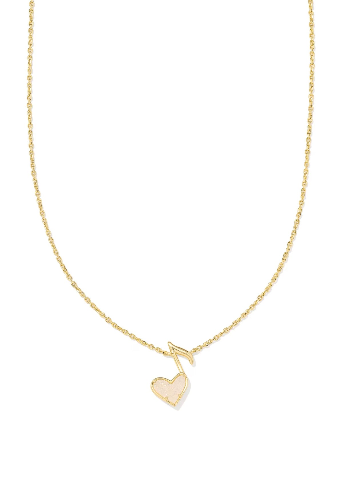 DOLLY PARTON X KENDRA SCOTT ARI HEART MUSIC NOTE SHORT PENDANT NECKLACE