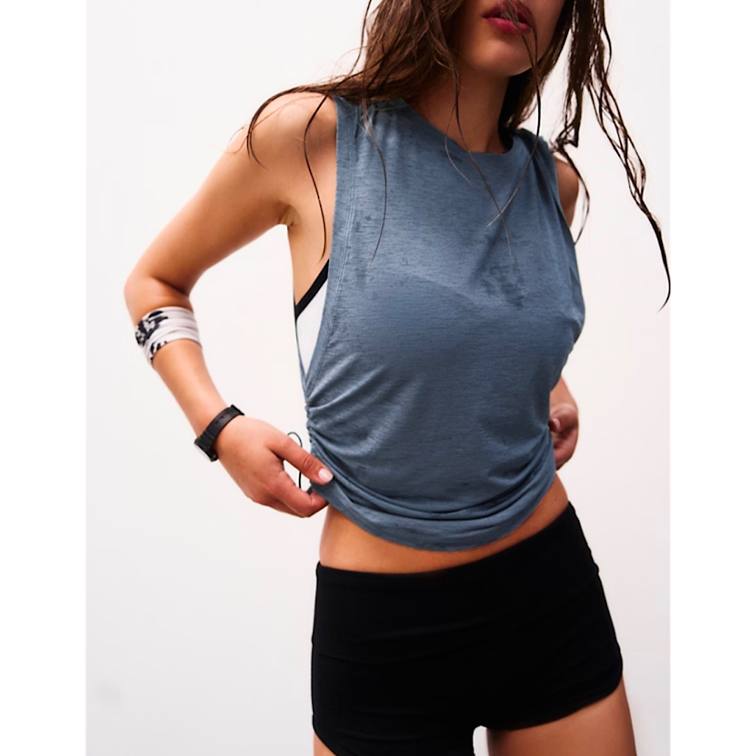 FREE PEOPLE MOVEMENT SPORT MODE MUSCLE TEE - SKYLINE