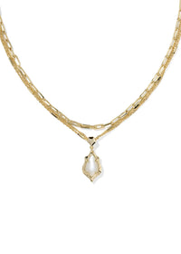 KENDRA SCOTT ADRIANNA SCALLOP FRAME MULTI STRAND NECKLACE