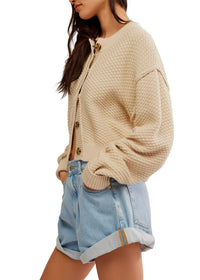 FREE PEOPLE LILA CARDI - BIRCH