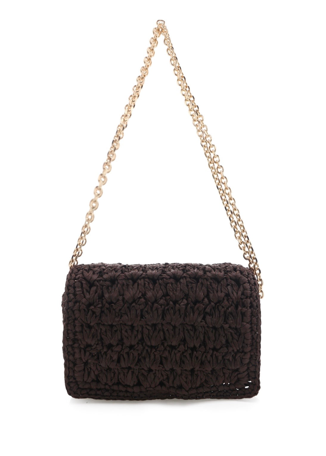BILLINI HAYWORTH CROSS BODY BAG - CHOCOLATE RAFFIA
