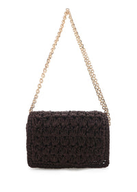 BILLINI HAYWORTH CROSS BODY BAG - CHOCOLATE RAFFIA