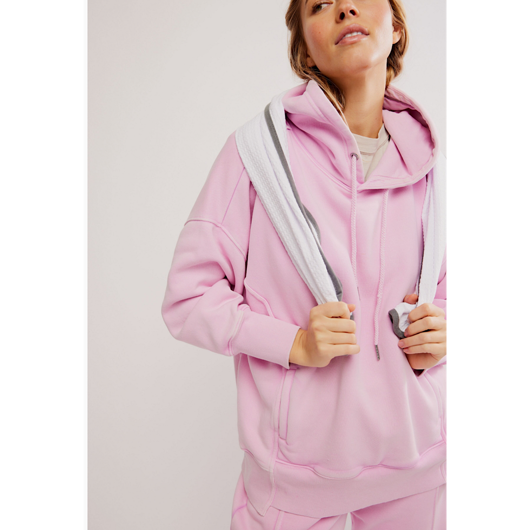 FREE PEOPLE MOVEMENT SPRINT TO THE FINISH HOODIE - POWDER PINK