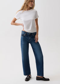 PISTOLA LEXI MID RISE BOWED STRAIGHT JEAN - MOONWAVE