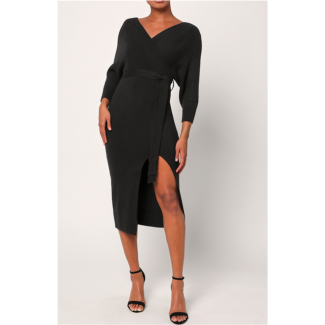 LULUS FALL INTO FASHION MIDI SWEATER DRESS