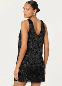 ASTR THE LABEL EMANI SEQUIN MINI DRESS - BLACK