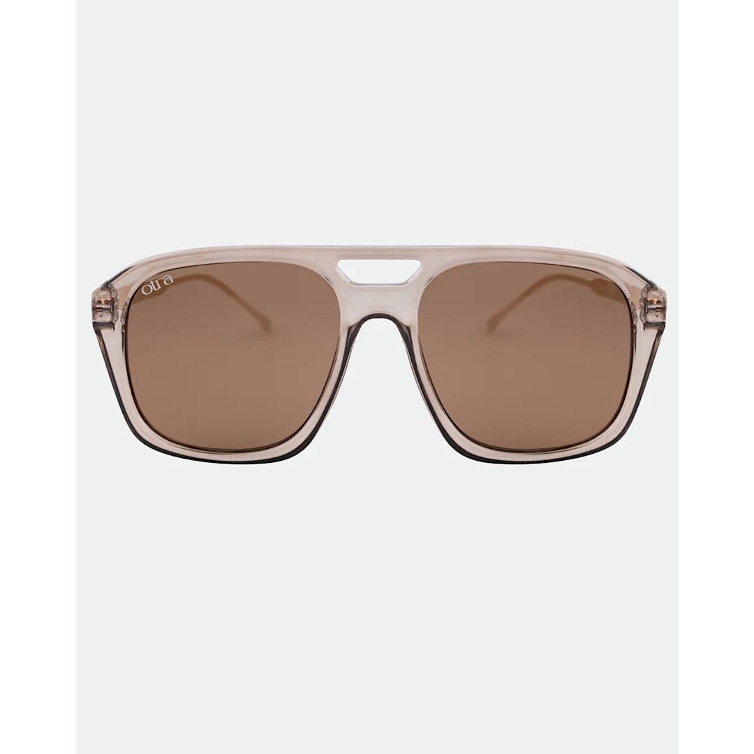 OTRA EYEWEAR REINA SUNGLASSES - TRANSPARENT OLIVE/BROWN