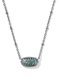 KENDRA SCOTT TIGER STRIPED ELISA SHORT PENDANT NECKLACE