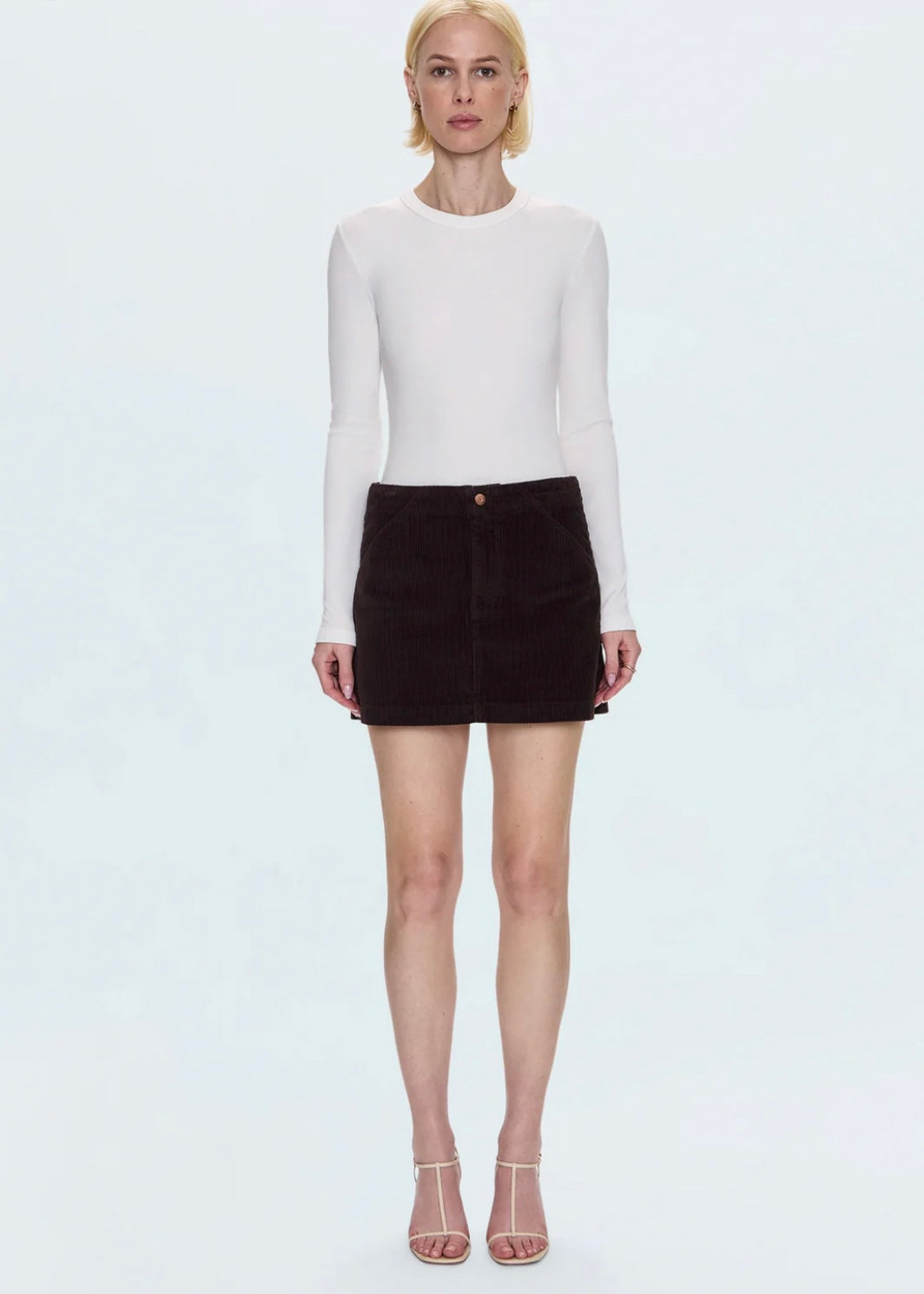 PISTOLA UMA HIGH RISE MINI SKIRT - MOCHA