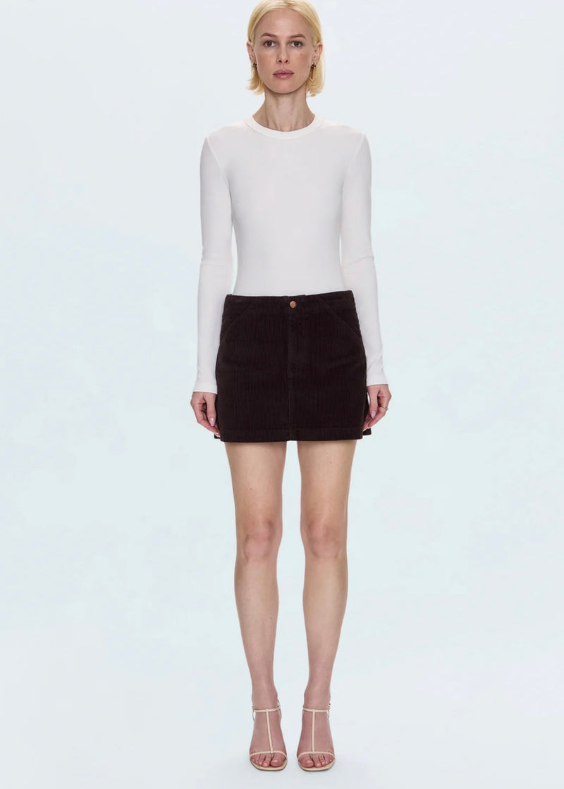 PISTOLA UMA HIGH RISE MINI SKIRT - MOCHA