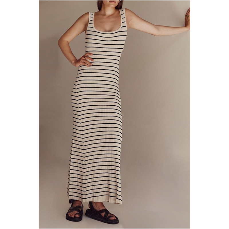 MIND OVER MATTER STRIPED MAXI DRESS