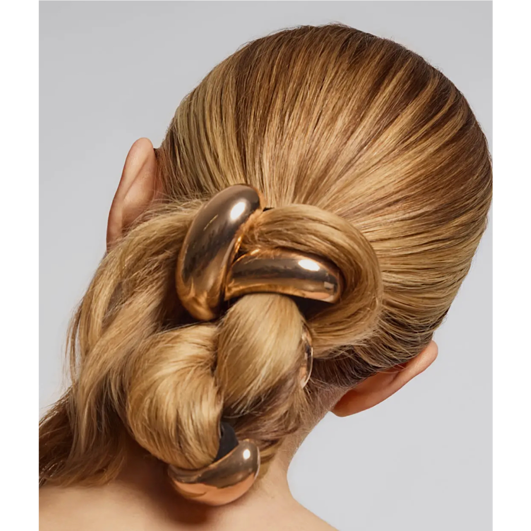 GOLD METAL CLOUD CUFF HAIR TIE