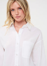 ESQUALO BLOUSE OVERSIZED POCKET POPLIN - OFF WHITE