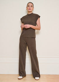 ESQUALO KNIT TROUSERS - CACAO