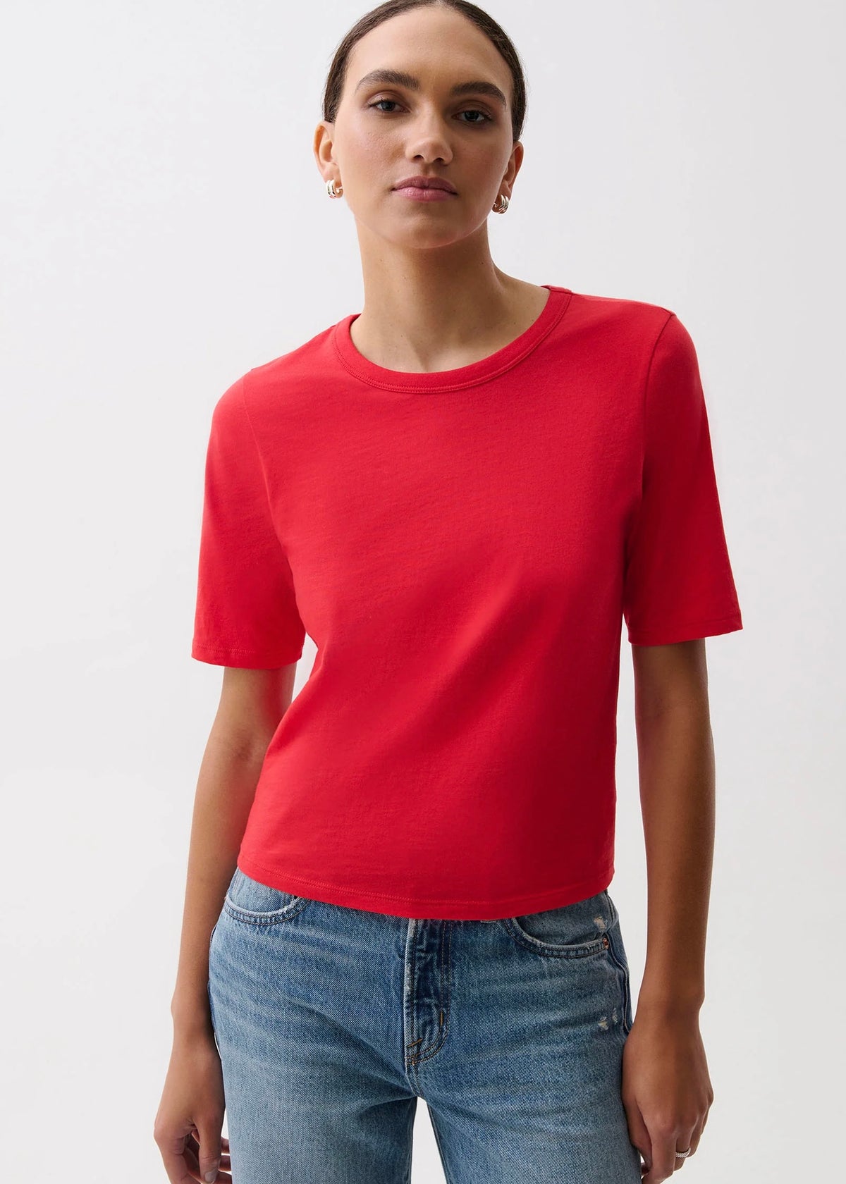 PISTOLA MELIKA QUARTER SLEEVE TEE - NEGRONI