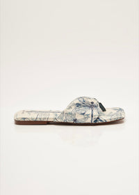 FREE PEOPLE TIA RUCHED PRINTED SANDALS - DRAGONFLY BANDANA