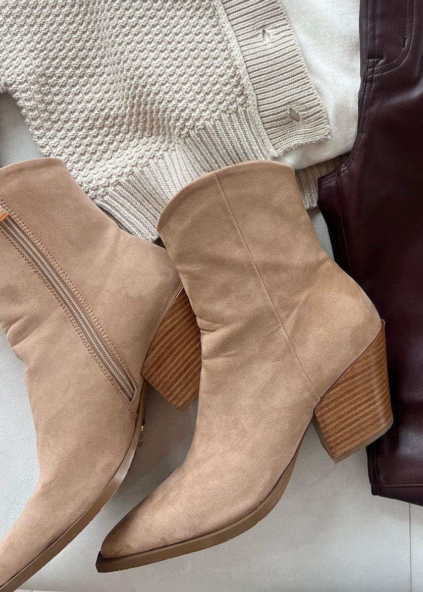 BILLINI MAYSA BOOTIE - PORCINI SUEDE