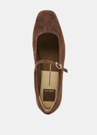 DOLCE VITA REYES BALLET FLATS DARK BROWN SUEDE