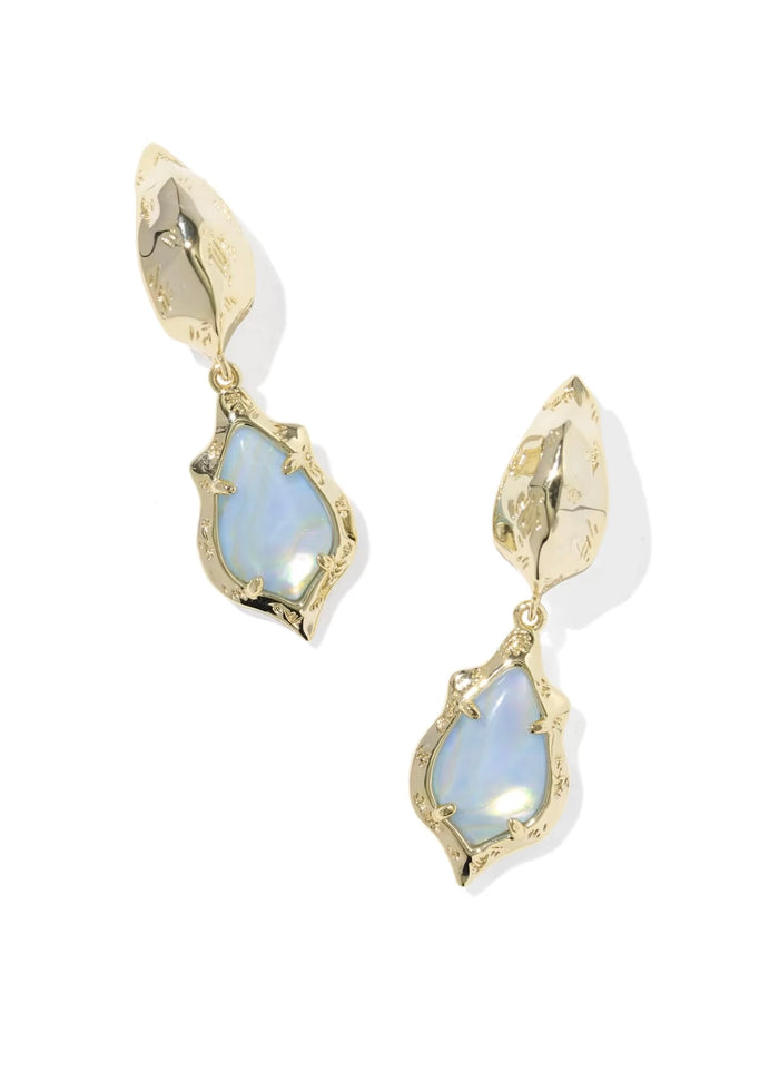 KENDRA SCOTT ADRIANA SCALLOP FRAME HUGGIE EARRINGS