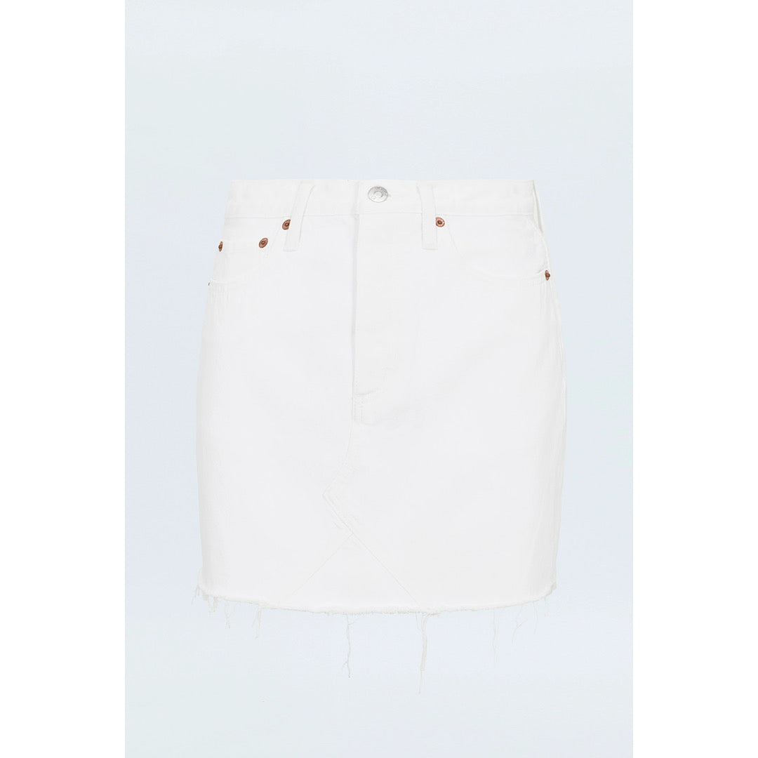 PISTOLA KAT HIGH RISE VINTAGE SKIRT - LUXE WHITE