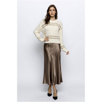 THE BETTY SATIN MIDI SKIRT