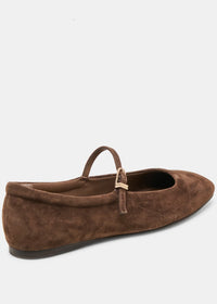 DOLCE VITA REYES BALLET FLATS DARK BROWN SUEDE