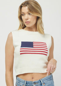 BORN IN THE USA SWEATER TANK