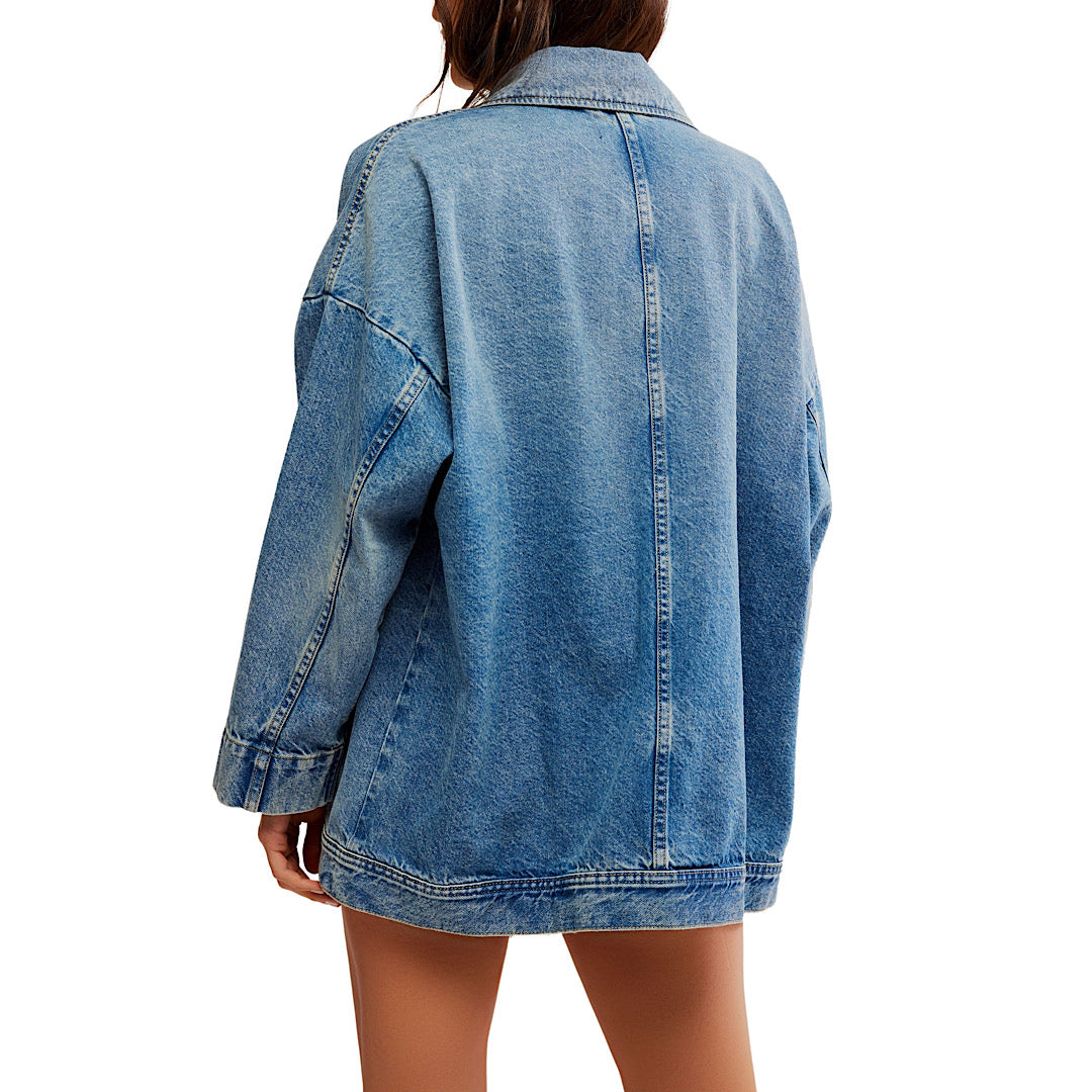 FREE PEOPLE AVERY DENIM JACKET - GOT THE BLUES