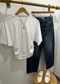 PISTOLA VERONICA KIMONO SLEEVE FITTED TEE - LE BLANC