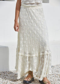 LOVING LIFE LACE MIDI SKIRT