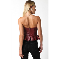 MY GIRL LEATHER CORSET TOP