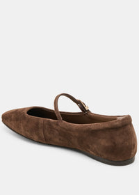 DOLCE VITA REYES BALLET FLATS DARK BROWN SUEDE