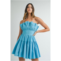 LOOKING FOR LOVE RUFFLE MINI DRESS