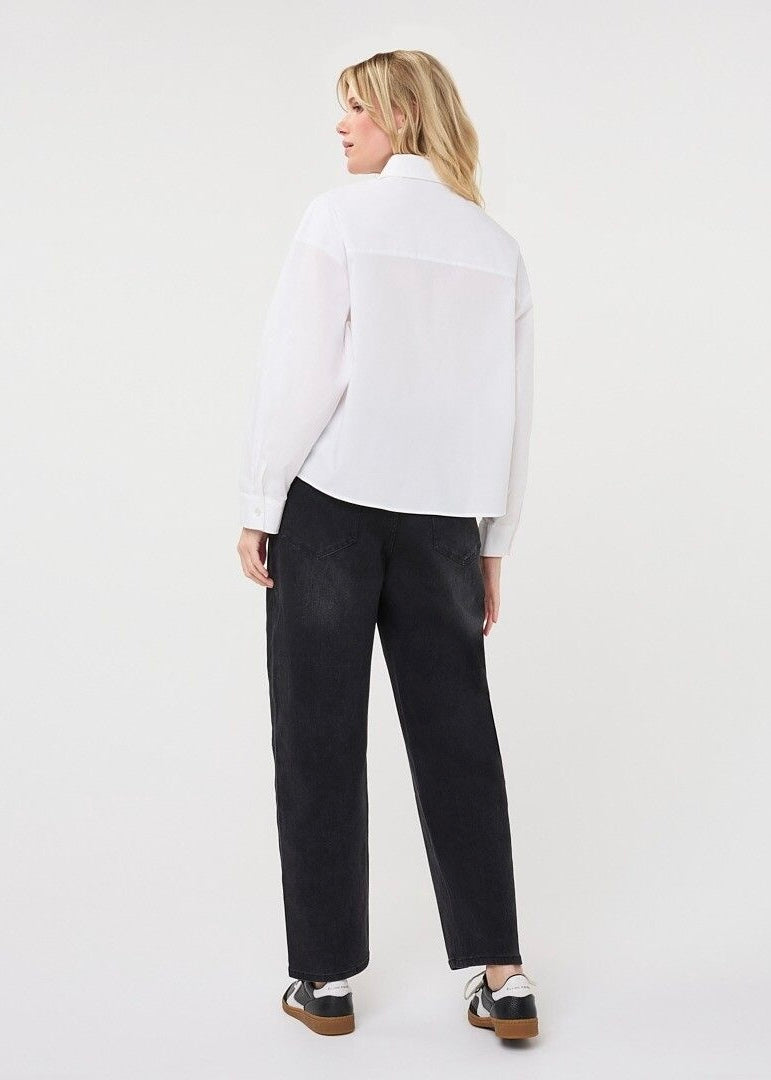 ESQUALO BLOUSE OVERSIZED POCKET POPLIN - OFF WHITE
