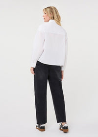 ESQUALO BLOUSE OVERSIZED POCKET POPLIN - OFF WHITE